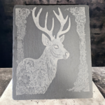 A picture of a deer with a frame around it.